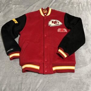 Kansas City Chiefs Varsity Jacket Mens Small NFL‎ Football Throwback Script